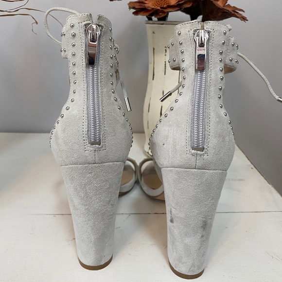 Kendall + Kylie Grey Velvet Heels - Picture 3 of 6
